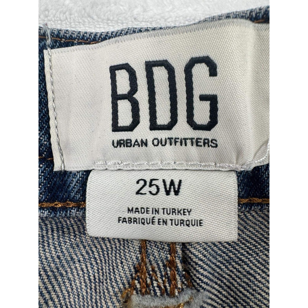 BDG Urban Outfitters Womens Snake Print Straight Leg Jeans Blue Acid Wash Denim - Picture 4 of 14